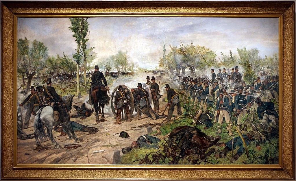 La formazione durante la battaglia di Villafranca